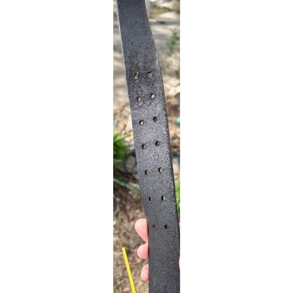 Dickies Men's Leather Silver Tone Double Prong Belt Black Size 44/110 11D10205 - Picture 5 of 6